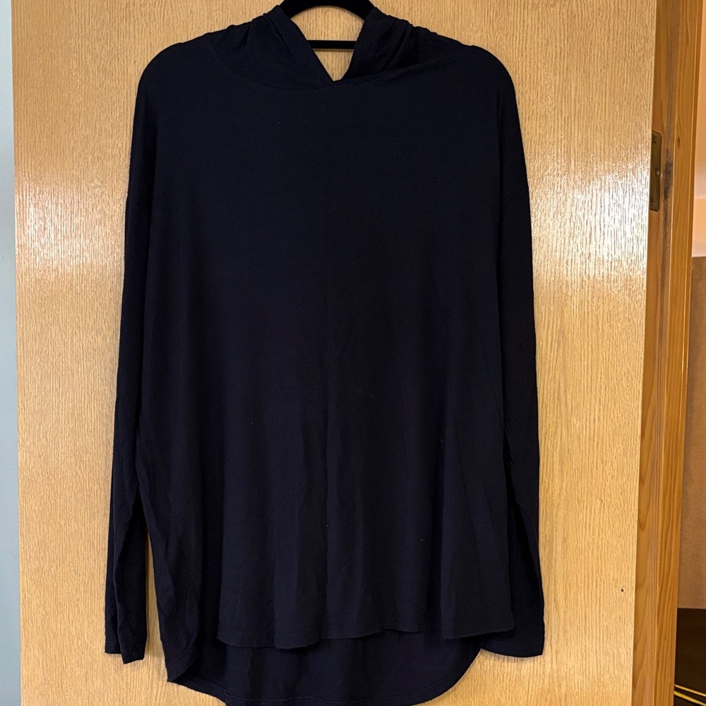 S.C. & Co. Women's Black Lightweight T-Shirt Hoodie-M